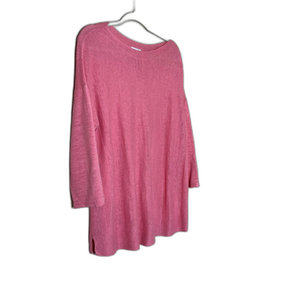 J.Jill Salmon Pink Linen Blend Knit Lightweight Sweater Size Large EUC - Picture 3 of 9